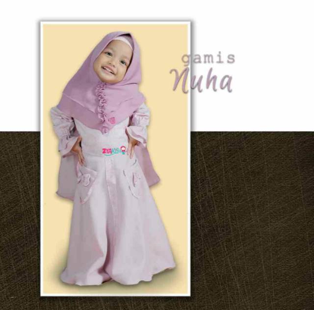 SALE ZYA KIDS Baju Muslim Anak Gamis MOTIF Nuha Dress