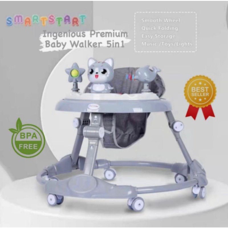 SMARTSTAR SS-801 KITTEN (KUCING) BABY WALKER - ALAT BANTU JALAN BAYI