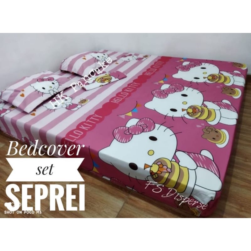 Bedcover hellokity 180*200 termurah