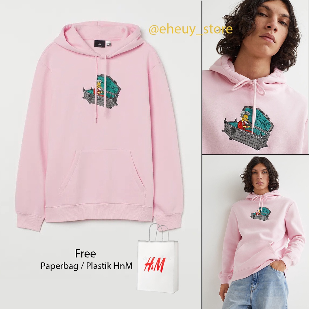 Hoodie H&amp;M Simpsons Mother Pink Bordir Sweater HnM SImpsons