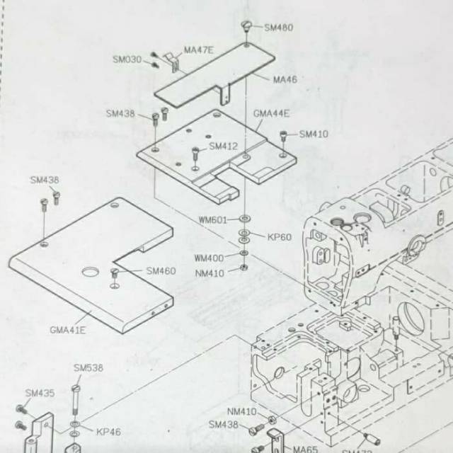 SM438 Original Baut Mesin jahit Kamkut / Overdeck Siruba - Asli F007