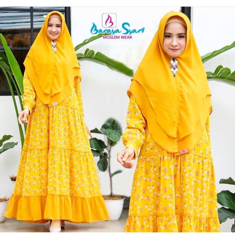 Gamis ceruty bunga