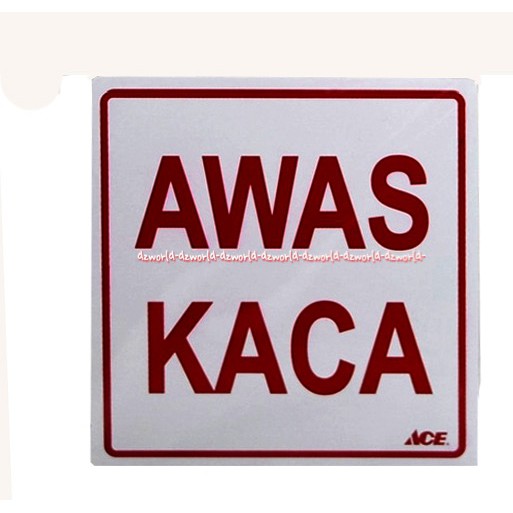 

Kris Stiker Awas Kaca Sticker Kotak 9x10cm Mudah Diaplikasikan Pada Permukaan Metal Kaca Atau Plastik Watch out for Glass Krisbow Ace Awaskaca