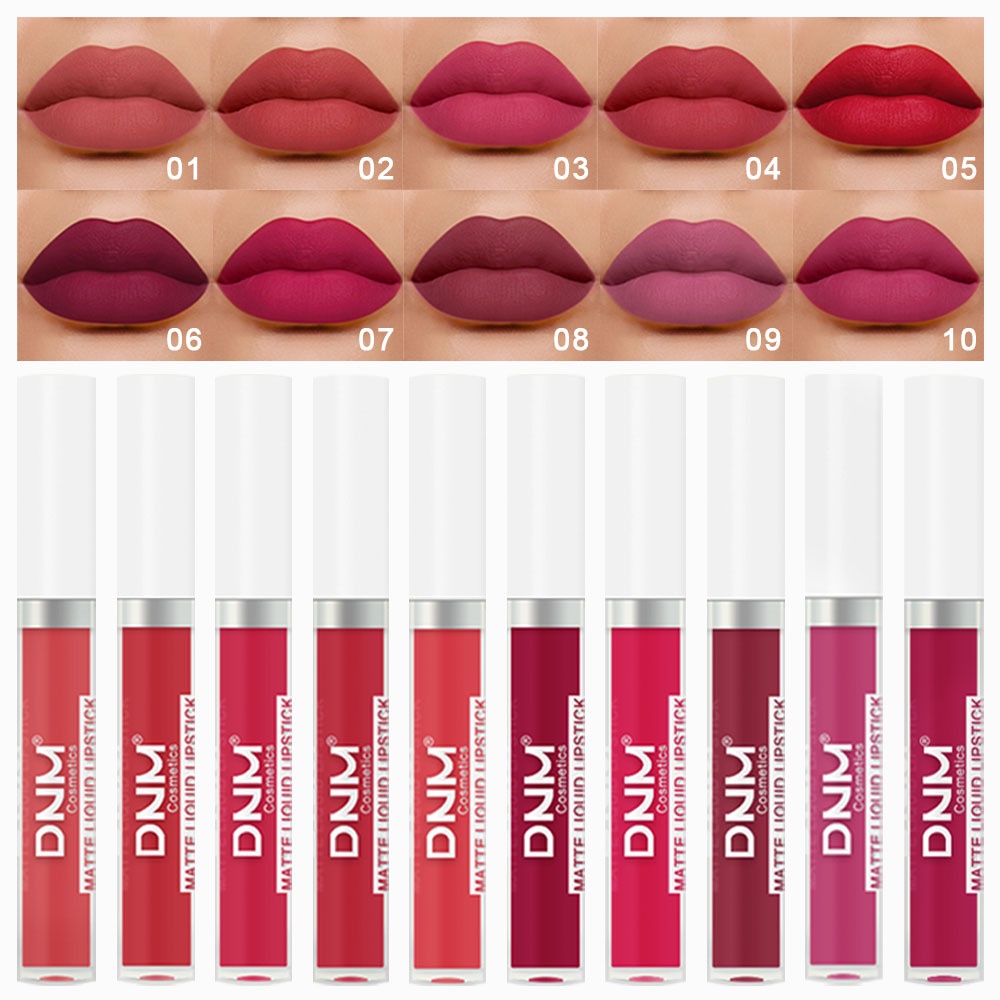 DNM MATTE LIQUID LIPSTICK LIPSTIK MATTE 19 COLOURS