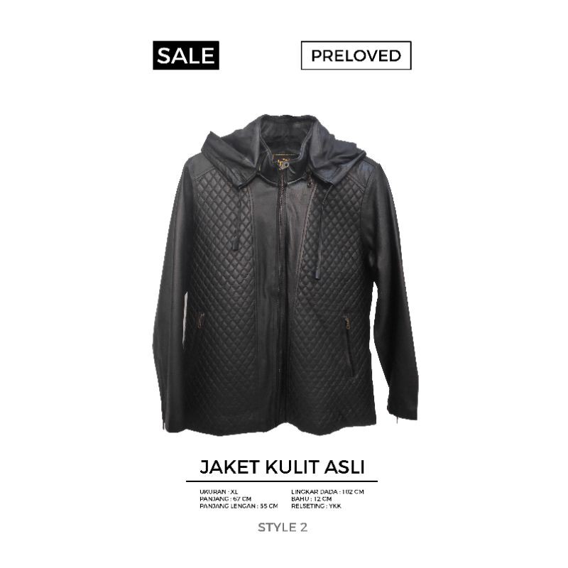 Jaket Kulit Asli Wanita - dari Garut XL - Second