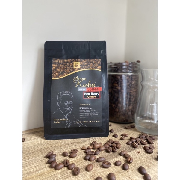 

coffee arabica pee berry 250gr aman koba kopi gayo