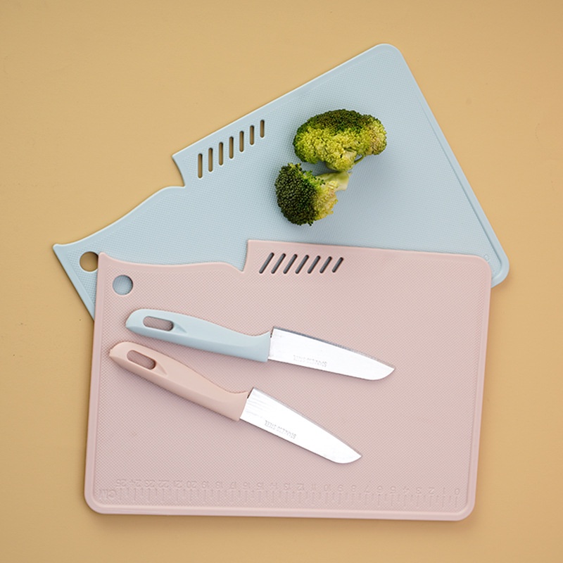 Vana Talenan Pisau Buah 2 in 1 Cutting Board Knives Set Praktis Multifungsi Hemat Tempat Dapur Ada Gantungan