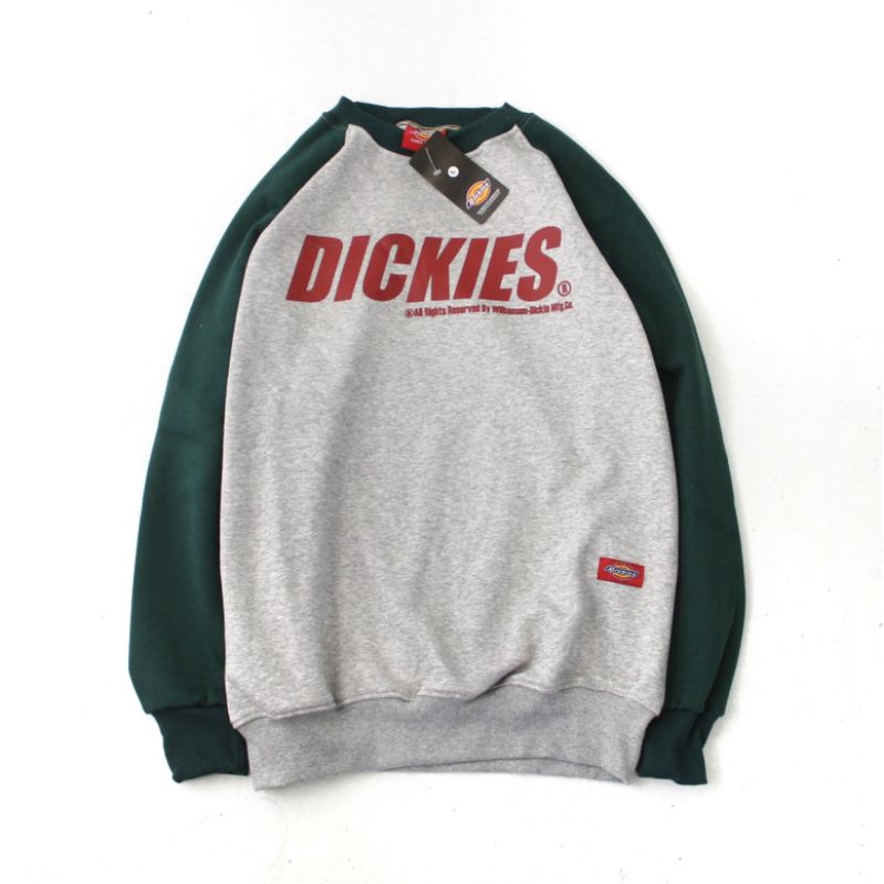 Jaket Sweater Crewneck Pria Dikies Grey Green/Jaket Casual