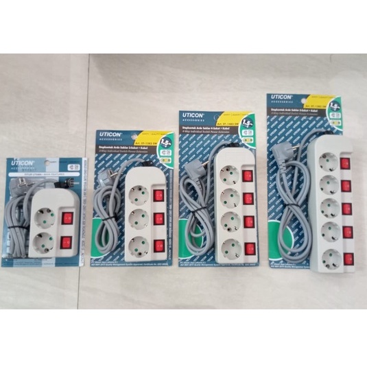 Stop Kontak UTICON / Terminal UTICON / Stop Kontak Kabel Roll UTICON + SAKLAR + KABEL 1.5MTR