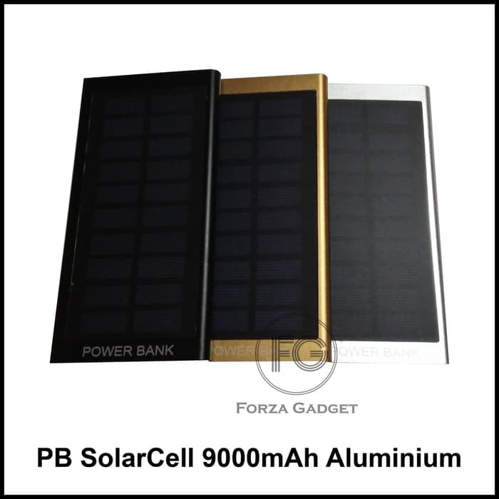Power Bank Solar Cell 9000mAh Aluminium