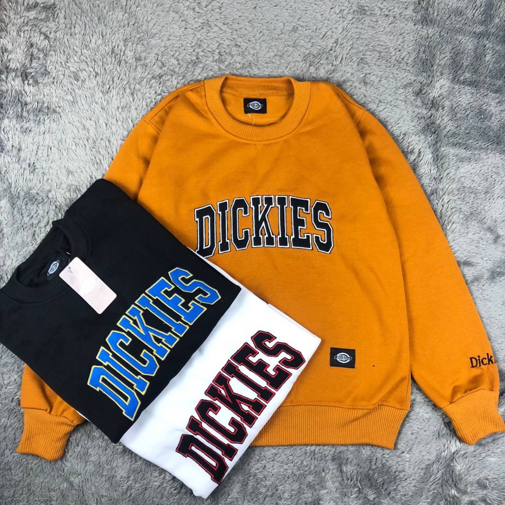 Crewneck Dickies Embroid Logo Basic Unisex Premium - Full Tag Bordir - Jaket Dickies - Hoodie Dickies -