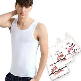 [KODE PE9CD] Kaos Dalam Pria KAtun Model Singlet Dan Oblong Merk Jupiter Dan Swan Warna Putih Polos