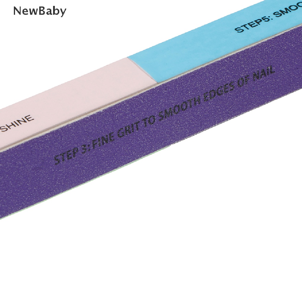 Newbaby 1pc Balok Spons Buffer Kuku 7 Sisi Untuk Manicure / Nail Art