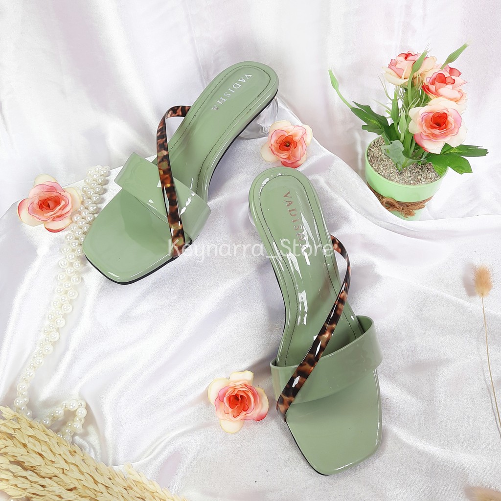 keynarra Best Quality Belleza Heels Kaca Oval Transparan Premium 5 CM