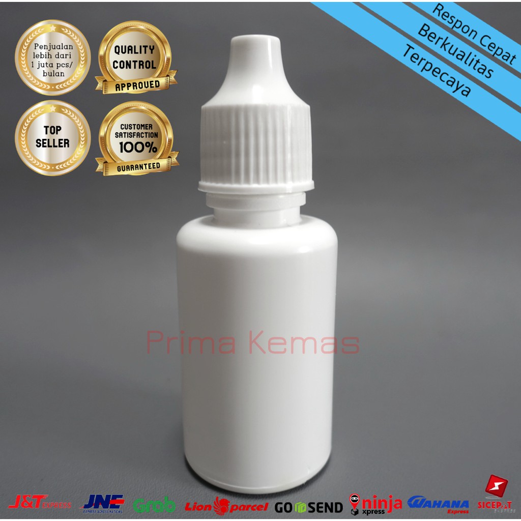 Botol tetes mata -  botol obat - botol plastik hdpe - Botol Tetes 30 ml Putih