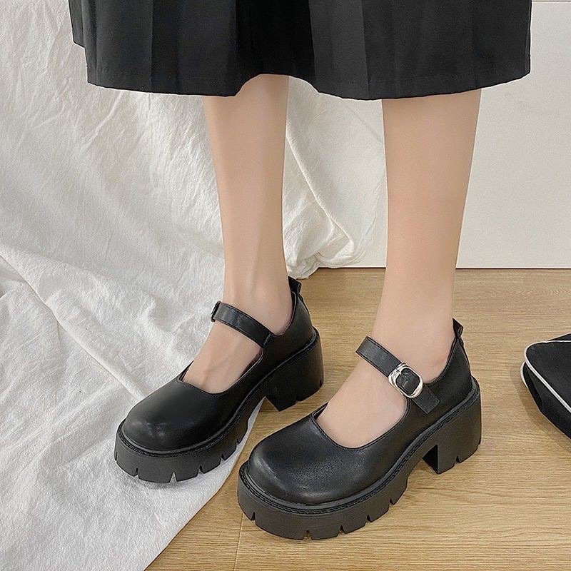 [PO] Mary Jane Platform Shoes | sepatu hak lolita gaya korea jepang model wanita wedges santai aesthetic