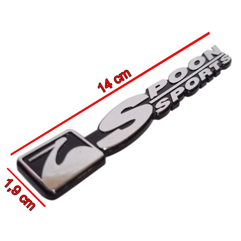 Emblem Logo Mobil Spoon Sport Chrome Black