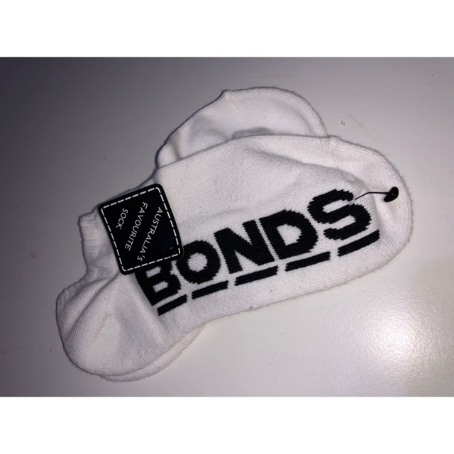 

Bonds socks logo white putih 3-8 NEW WITH TAG