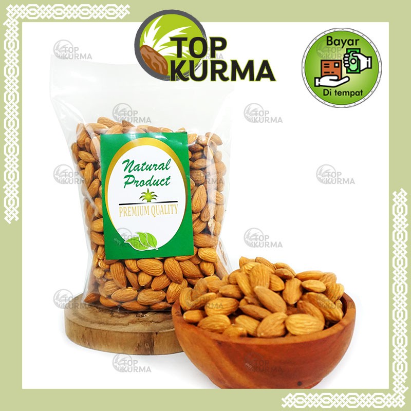

Kacang Almond Kupas Mentah 250gr Tanpa Kulit Original