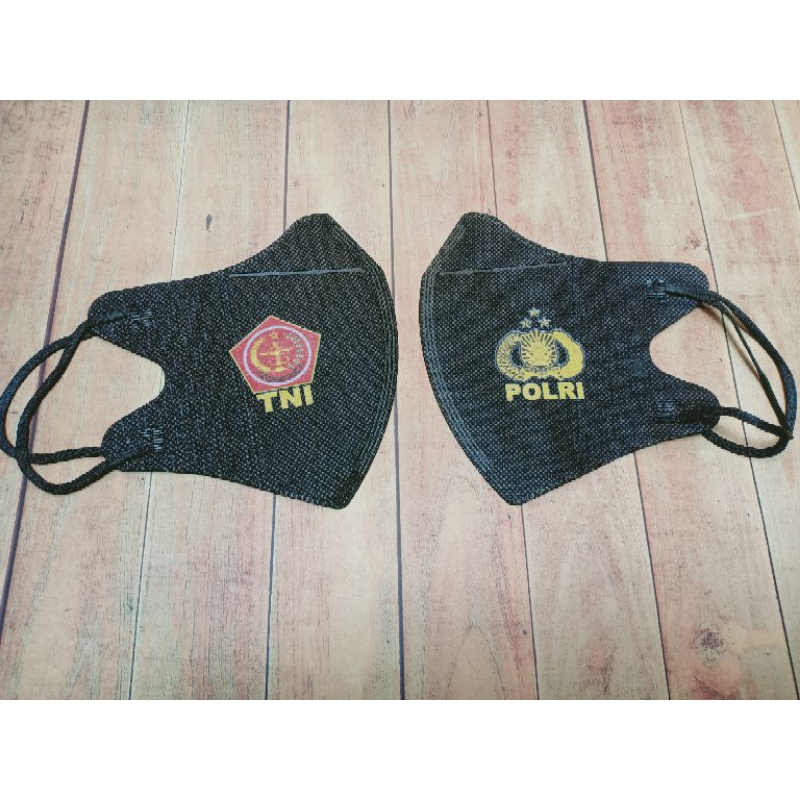 Masker Duckbill Face Mask TNI POLRI 4ply Premium ( grosir )