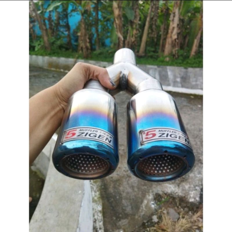 Knalpot Cabang 2 HKs/5Zigen