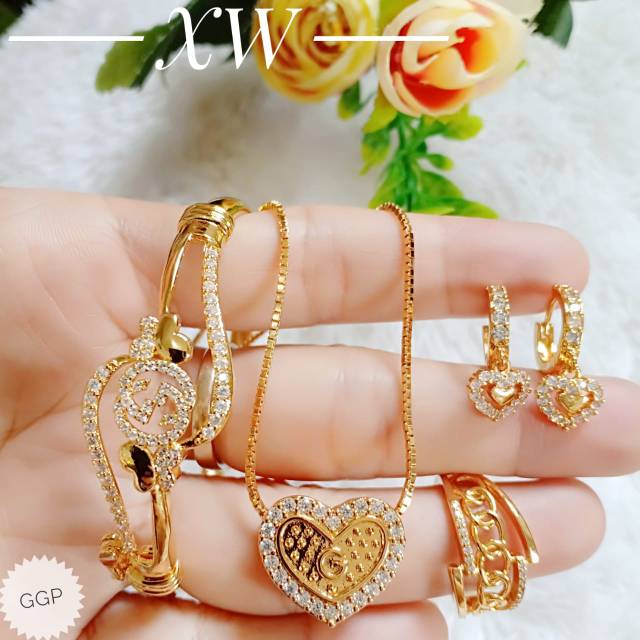 Xuping set love gold