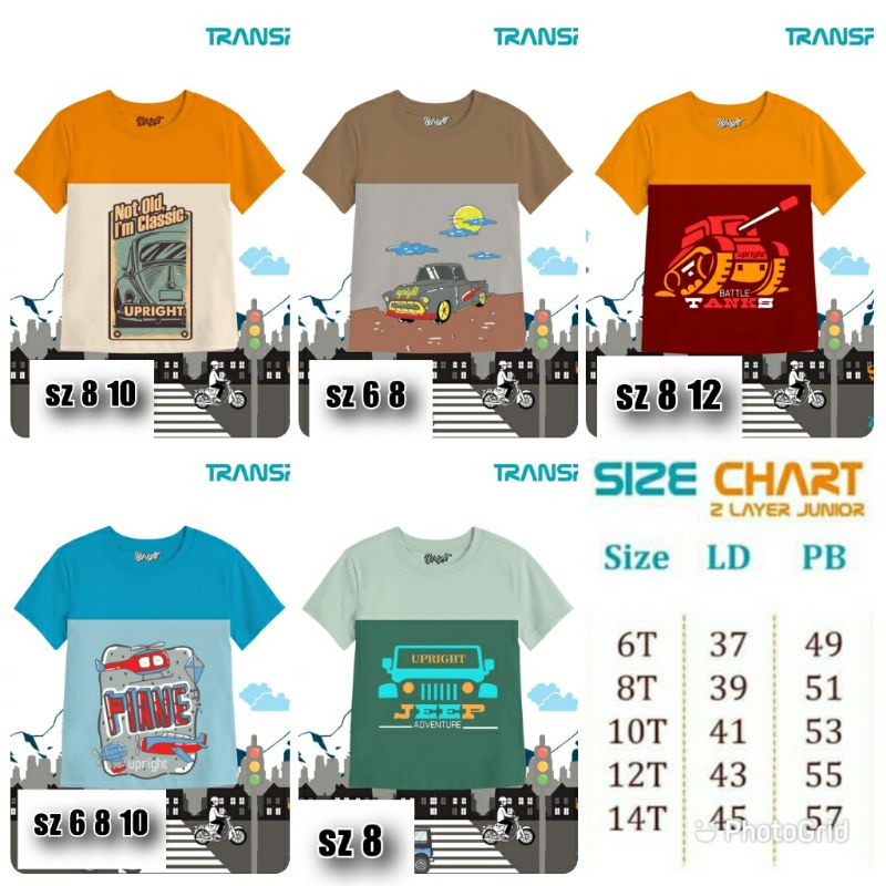 kaos anak junior 2 layer by upright