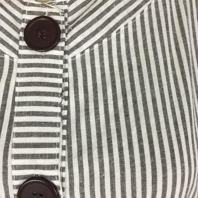 Baju Atasan Big Size Elegan Brown Tunik Jumbo Big Size Motif Salur Ld