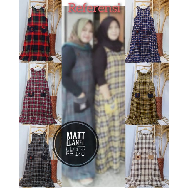 overall flanel &amp;iner terbaru by jevani