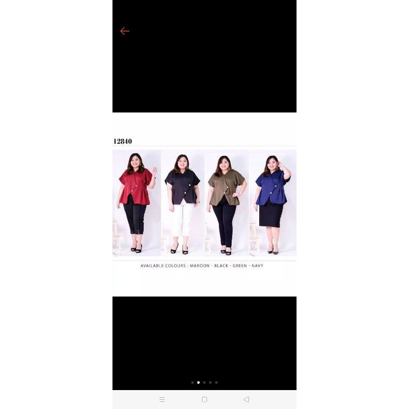 blouse jumbo bahan scuba premium