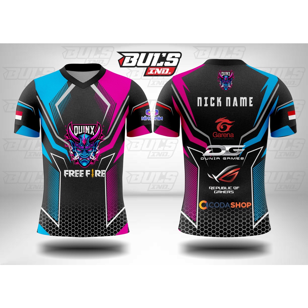 baju gaming ff freefire murah