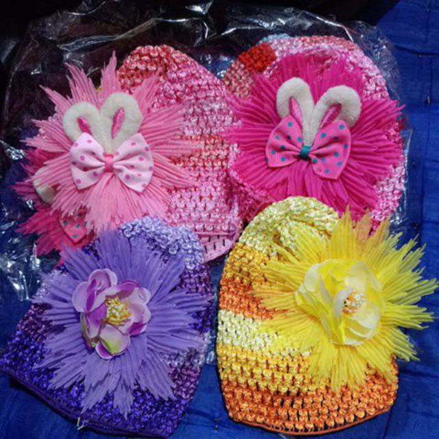 grosir   Topi bayi rajut 6 pcs/ciput baby karakter