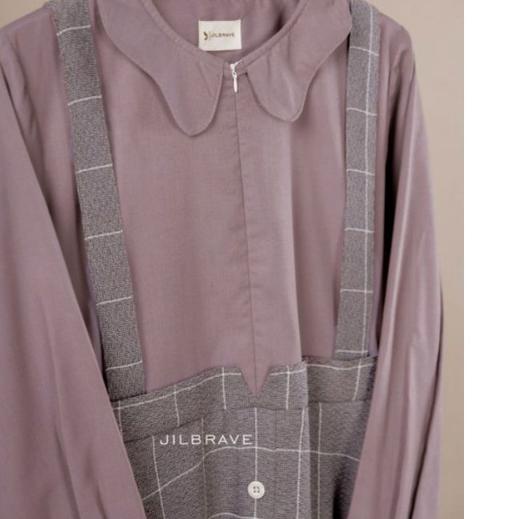 Kain nyaman dikulit™✧AILEE OVERALL JILBRAVE | Dress Overall Best Seller Aksen Manset Pita Bahan Linen dan Toyobo Fodu
