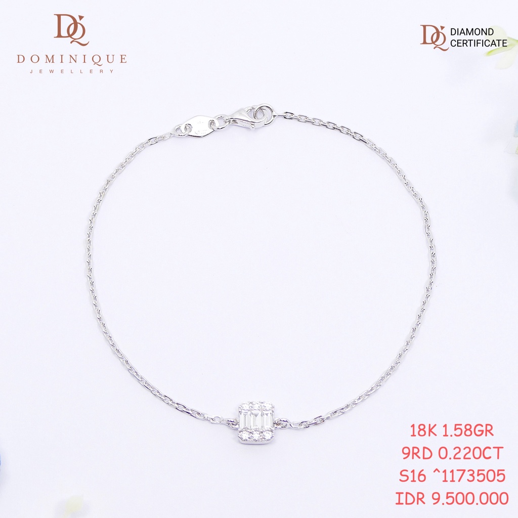 Gelang Berlian - Emas Dominique Jewellery 1173505