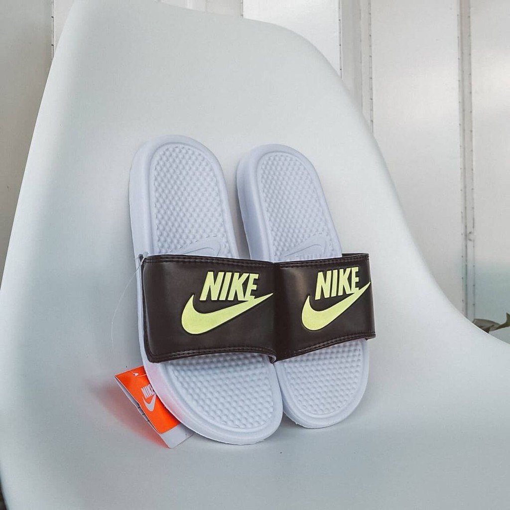 

Nike Benassi Slides Just Do It White Black Stabilo