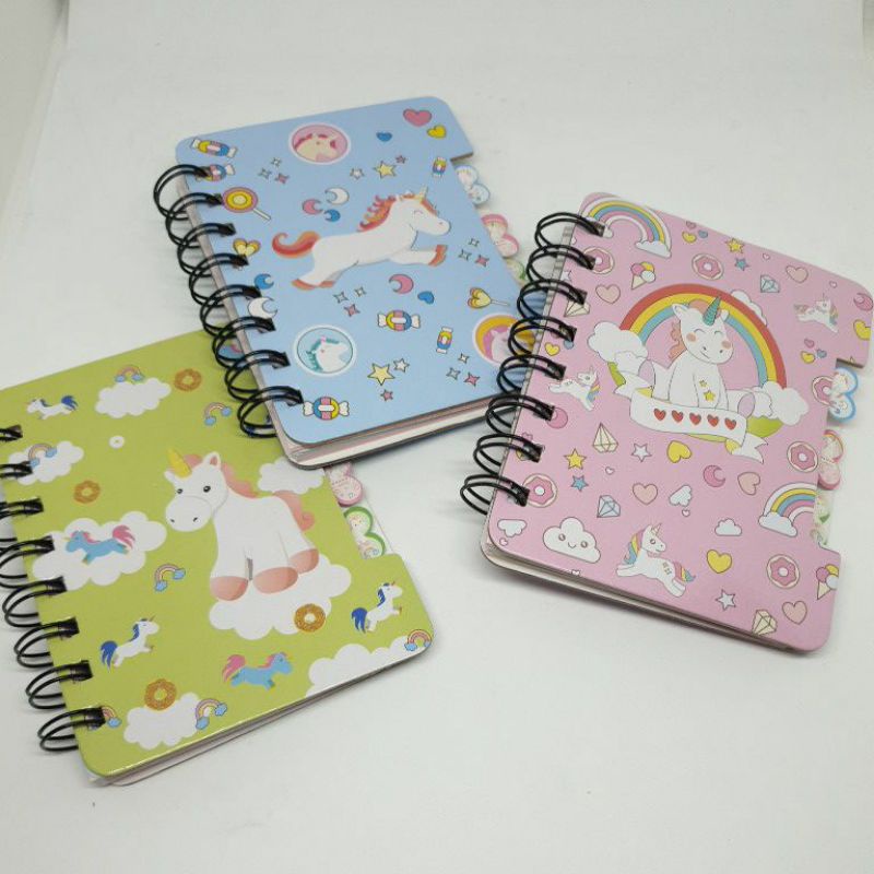 

Note Book Gambar Unicorn Dengan Kertas Bergaris dan Pembatas