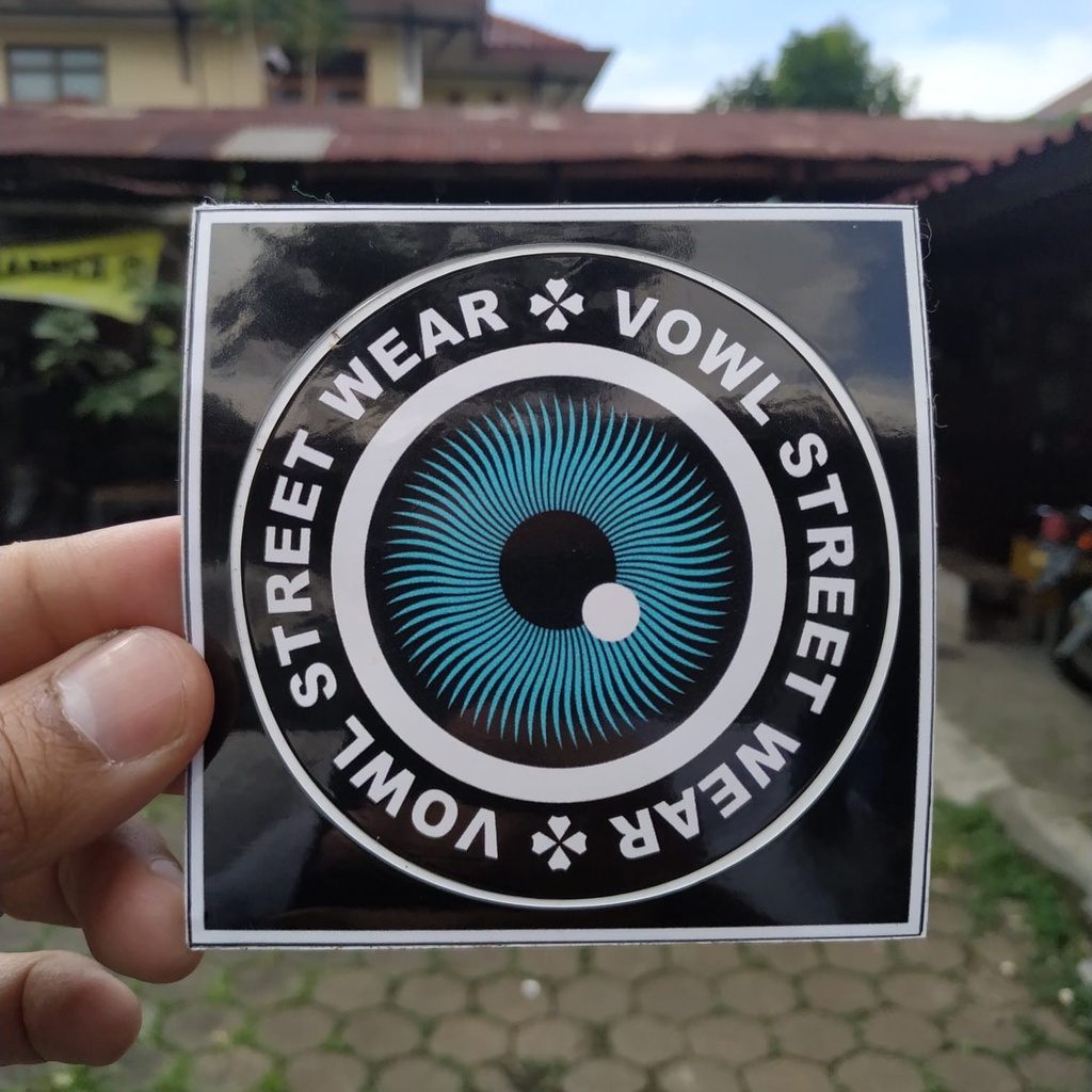 

CETAK STIKER PRINT CUT HARGA MURAH TERBAIK CUSTOM RITRAMA VINYL BULAT DIAMETER 8CM