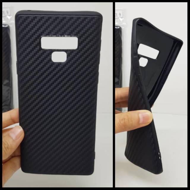 Soft Case Samsung Note 9 6.4&quot; Black TPU Fiber Carbon Samsung Galaxy Note 9 Casing Samsung N960 N9600