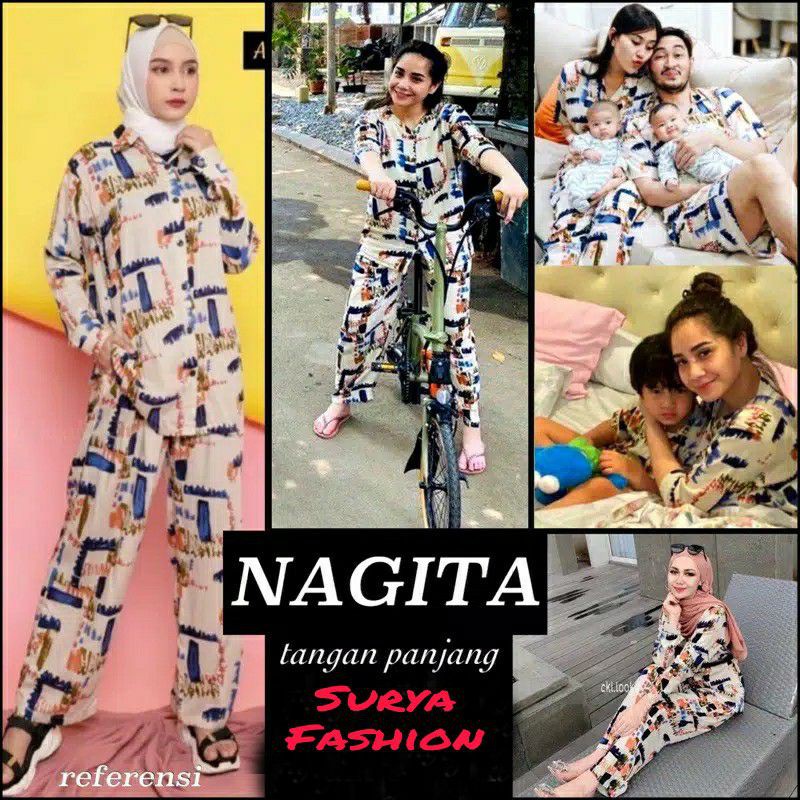 SET NAGITA - DAILY SET / SETELAN PIYAMA WANITA