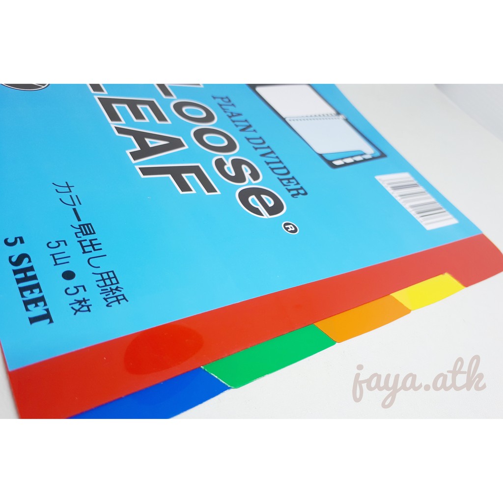 Pembatas Binder Plastik A5 20 ring (5 sheets)