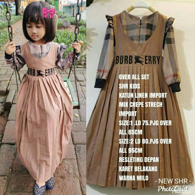 3120. ORI SHR IMPORT 1000%. OVERALL SET BB KIDS