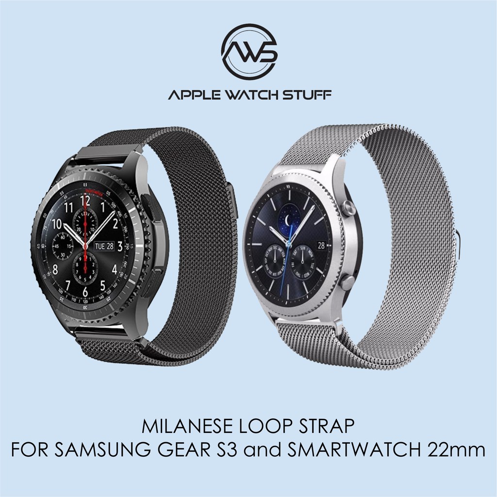 Samsung Gear S3 Frontier / Classic Metal Milanese Loop Strap 22mm