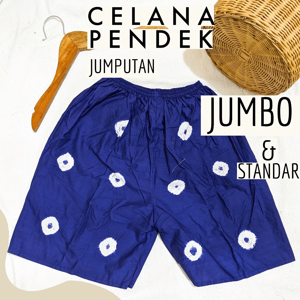 Celana Pendek Jumputan Shibori Tie Dye Reguler  Selutut Short Pants Pantai Santai di Rumah