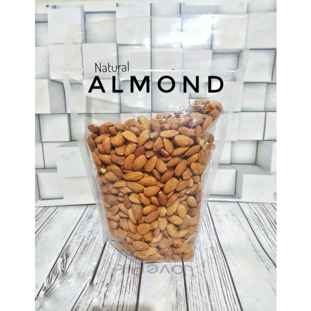 Kacang Almond 1Kg - Raw Roasted