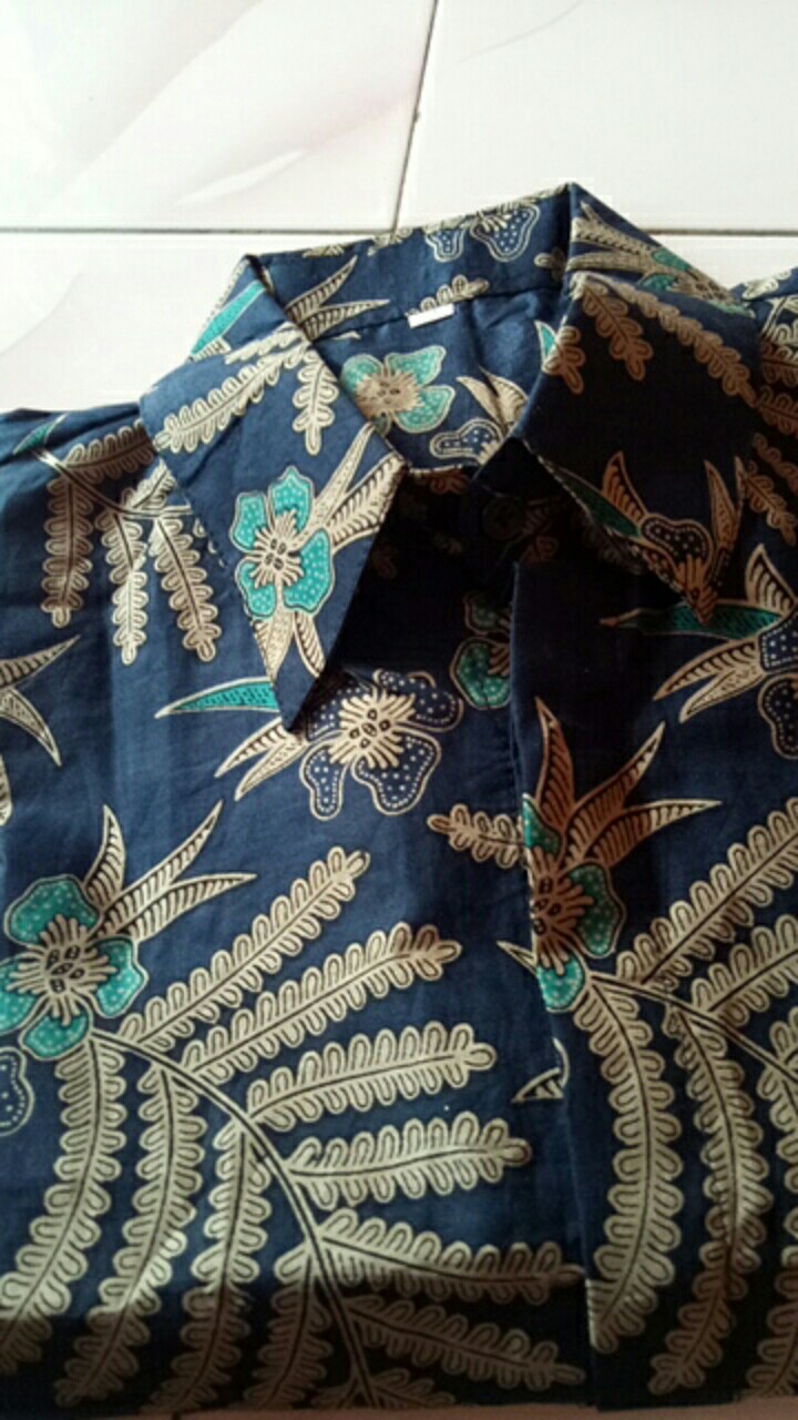 New Bisa Cod Batik Hrb026 Kenongo Hem Pendek Padi Pekalongan M L Xl Batik Pria Murah Modern Grosir