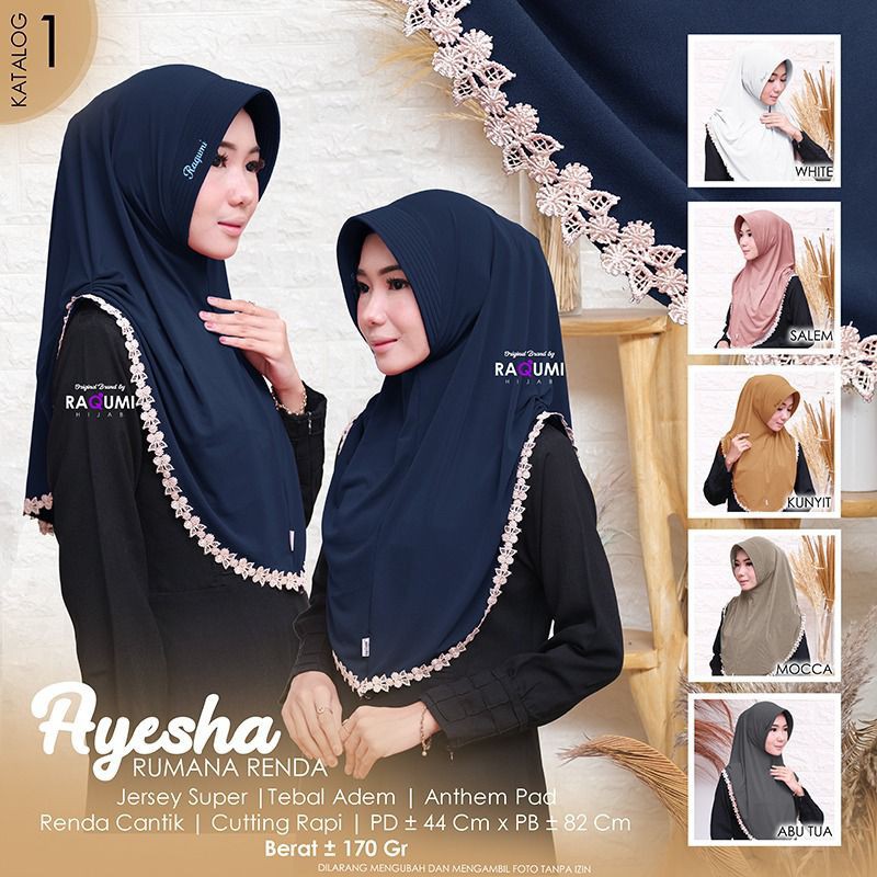 HIJAB INSTANT AYESHA ORI AHFILL / FARRAH ARJUNA HIJAB