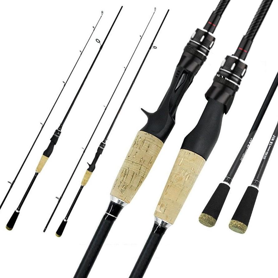 Pasti Trending Bahan Karbon Batang Tunggal 2 Segments Carbon Fiber Max Drag 10kg Tangguh Dan Elastis Joran Pancing Casting spinning 1.65m/2.1m Spinning Casting Fishing Rod M Power Joran Pancing Carbon Fiber Rod For Freshwater Fishing Tackle