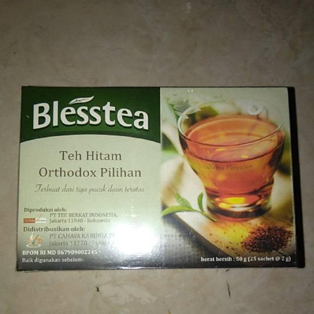 Blesstea Sachetteh Hitam Orthodox Pilihan