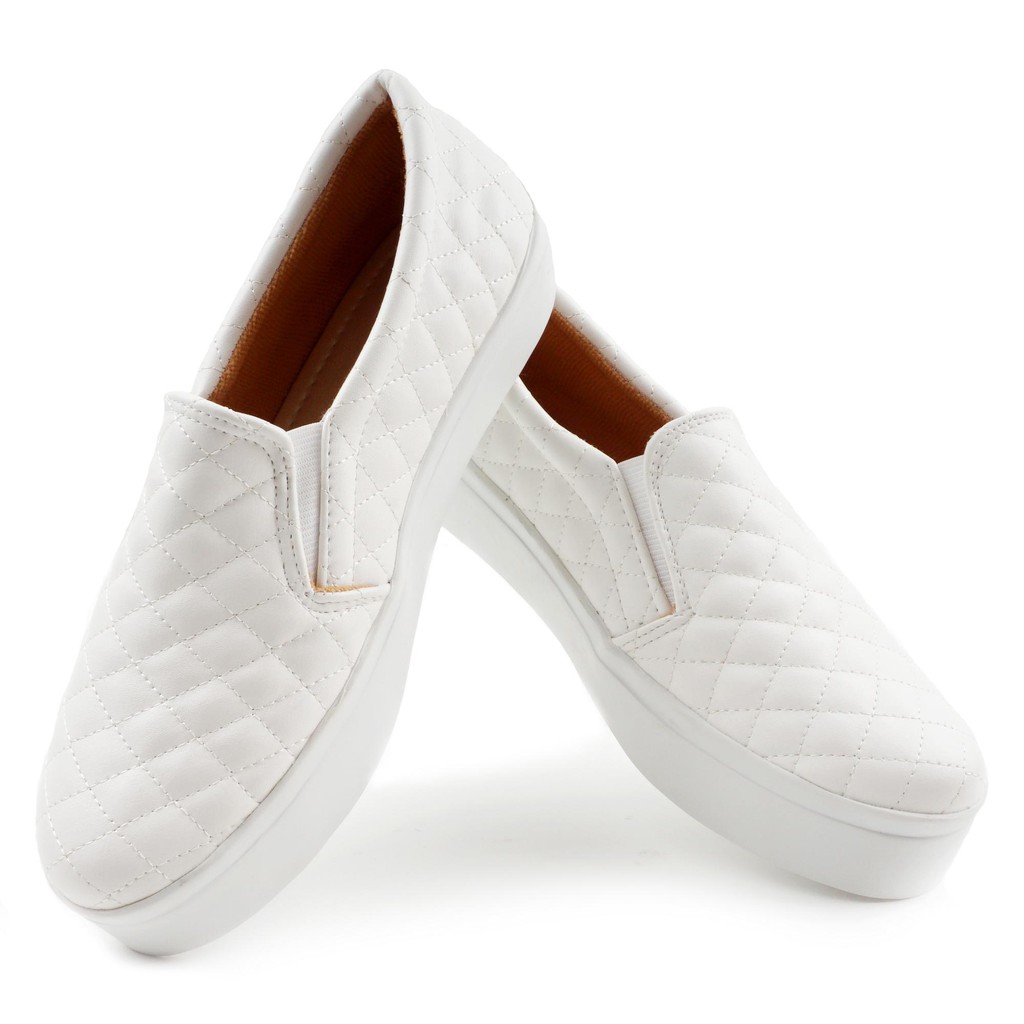 Sepatu Slip On Wanita Kotak Hitam Putih Polos Shopee Sepatu Slip On Wanita Kotak Hitam Putih Polos Shopee