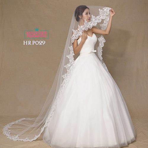 [BISA COD] SLAYER PENGANTIN WEDDING VEIL AKSESORIS PESTA BROKAT PUTIH HRP029